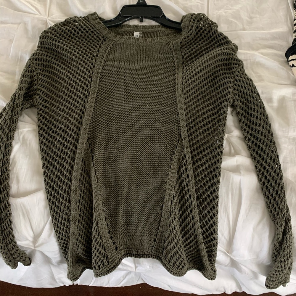 Army green sweater